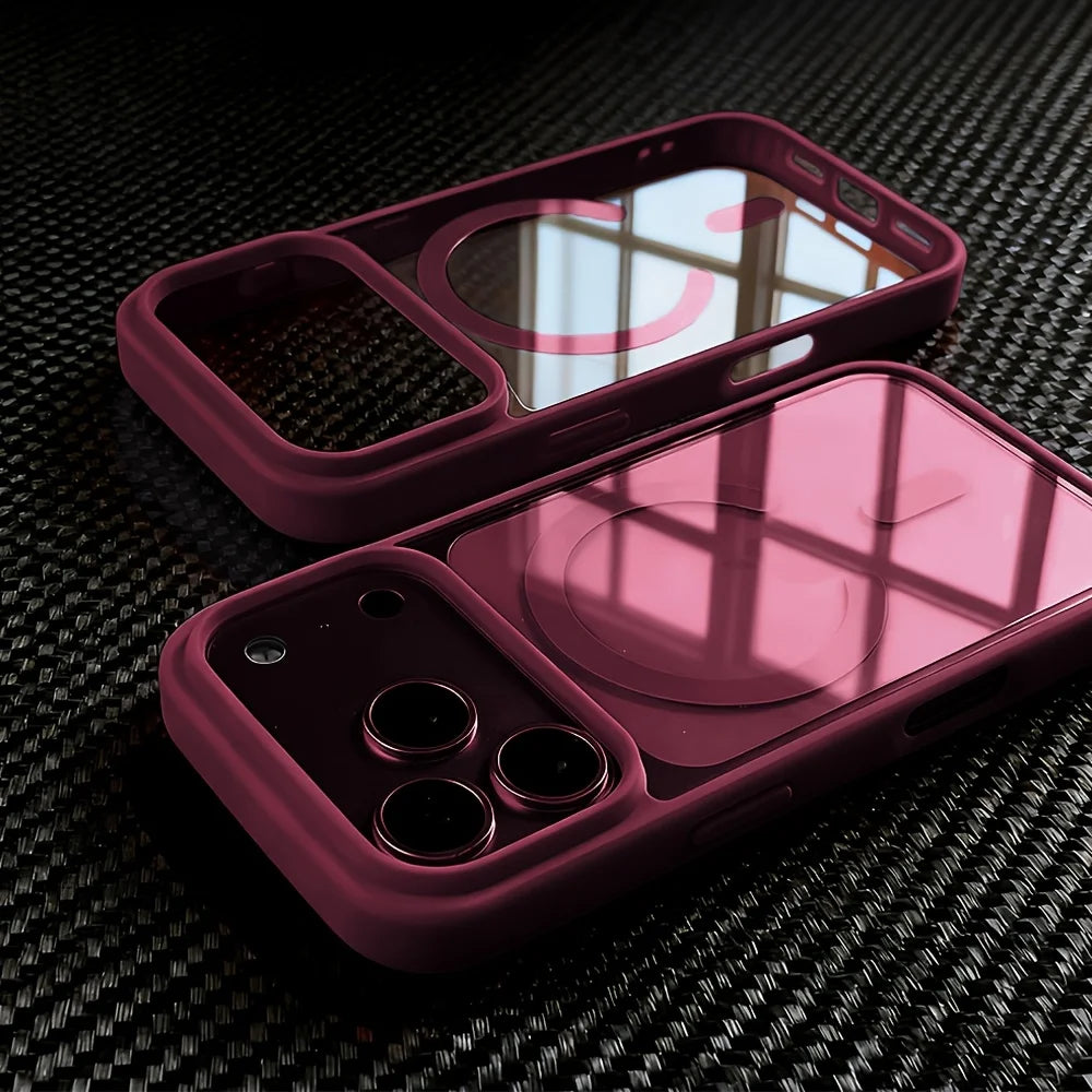 Fashion for Magsafe Wireless Charge Phone Case for IPhone 17 Air 16 15 14 Plus 13 12  Pro Max Transparent Acrylic Back Cover