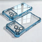 Luxury Buffer Impact Shockproof Plating Transparent Phone Case For iPhone 18 Pro 17 16 15 14 Plus 13 12 Pro Max Clear Back Cover