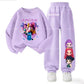 2026 New  Slayer Print Kids Sweatshirt Set 2Pcs Boys Girls Anime Casual Sportswear Children's Tracksui