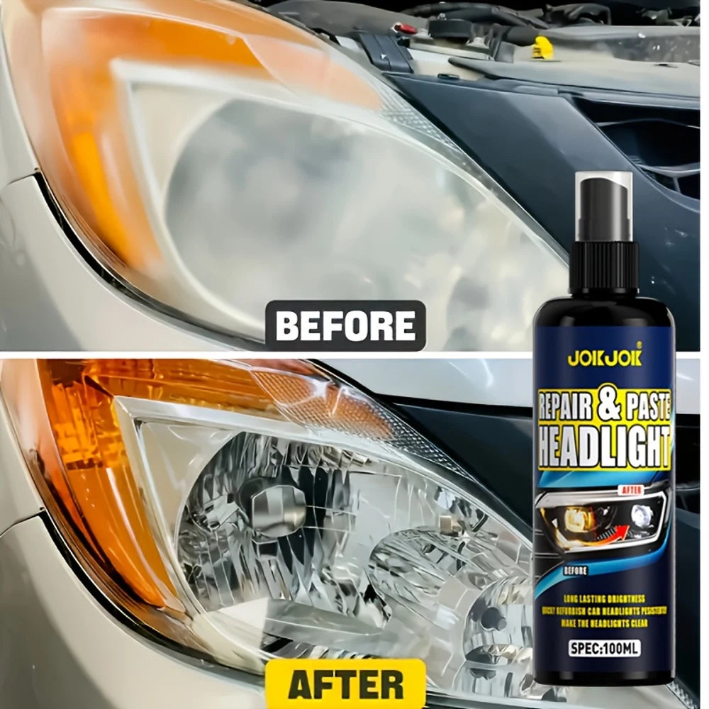 100ml sprej na renovaci světlometů automobilů – účinná oprava a leštění, dlouhotrvající čistota, ideální pro osvětlení vozidel