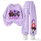 2026 New  Slayer Print Kids Sweatshirt Set 2Pcs Boys Girls Anime Casual Sportswear Children's Tracksui