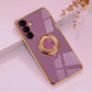 Luxury Plating Magnetic 360°Ring Holder Phone Case For Samsung Galaxy A07 A17 A56 A36 A16 A55 A35 A15 A54 A34 A53 A52 Back Cover
