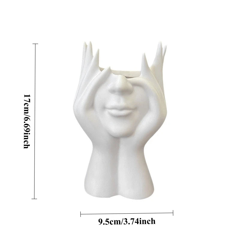 High-Value Makeup Brush Holder with Face Design, Multi-Functional Cosmetic and Pen Holder for Dressing Table and desktop.
