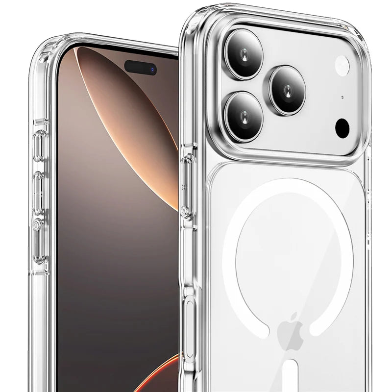 Original Clear Magnetic for Magsafe Case for iPhone 18 Pro Max 17 16 15 14 13 12 11 Pro Max Anti-Drop Protective Cover Shell