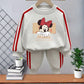 2026 Spring New Style Girls Casual Tracksuits Children's O Neck Hoodies and Long Pant Two Piece Kids Side Stripe Trousers Sets