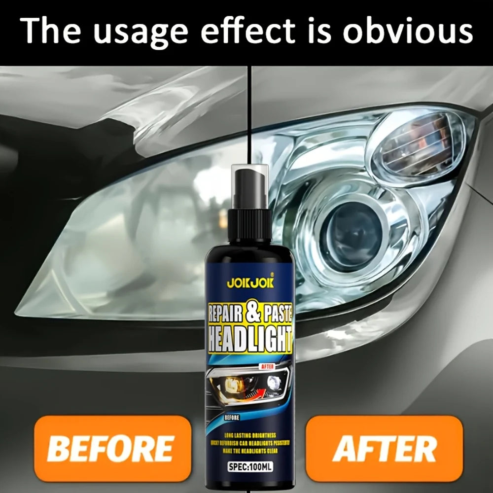 100ml sprej na renovaci světlometů automobilů – účinná oprava a leštění, dlouhotrvající čistota, ideální pro osvětlení vozidel