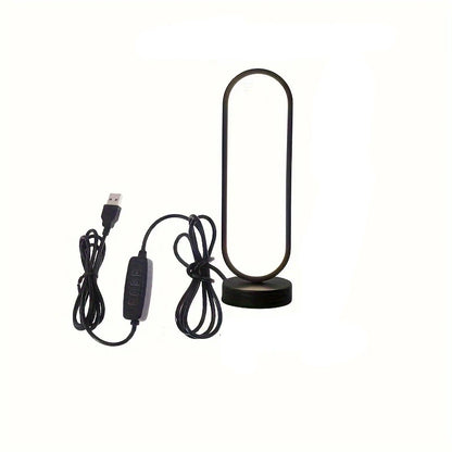 1PC Lamp Bedroom Ring Lamp Living Room Three-color Dimming Bedside Lamp LED Night Light