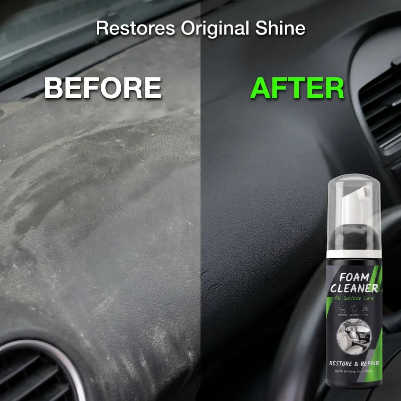 Multi-scene Foam Cleaning Spray | Powerful Stain Remover for Car Interior & Home Surfaces