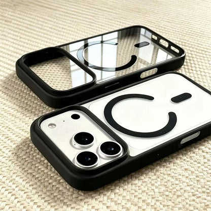 Luxury for Magsafe Wireless Charge Phone Case for iPhone 18 Pro Max 17 Air 16 Plus 15 14 13 12 11 Pro Max Magnetic Acrylic Cover
