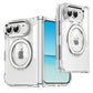 360°Rotating Metal Bracket Transparent Hard PC Fold Phone Case for iPhone Duo For Magsafe Magnetic Bumper For iPhone Duo Cover