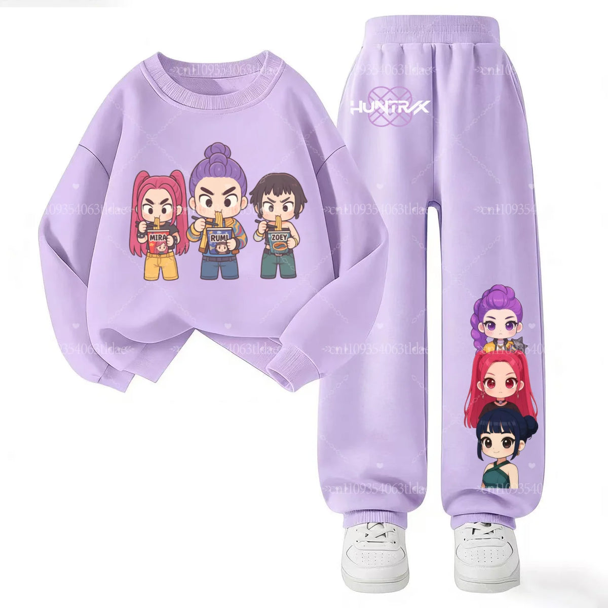 2026 New  Slayer Print Kids Sweatshirt Set 2Pcs Boys Girls Anime Casual Sportswear Children's Tracksui
